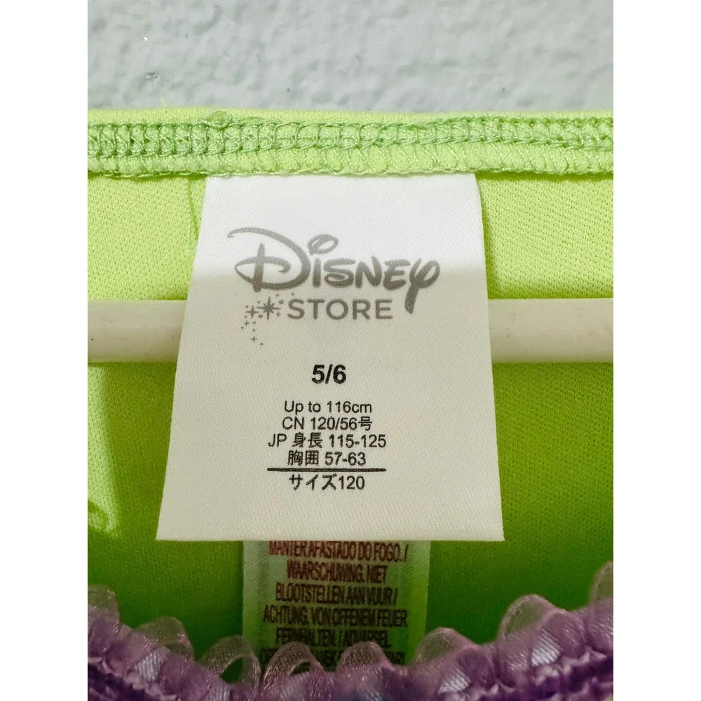 DisneyTinker Bell Costume Dress Girls 5/6 Green‎ Purple Fairy Halloween Birthday